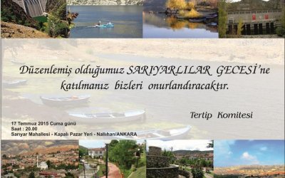 Sarıyar’ımızda Buluşuyoruz