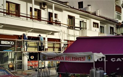 İlçemiz Nallıhan'da cadde yenileme çalışması