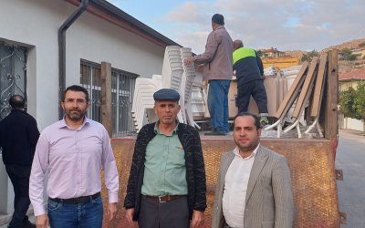 ANKARA BÜYÜKŞEHİR BELEDİYE'SİNDEN SARIYAR’IMIZA MASA- SANDALYE DESTEĞİ