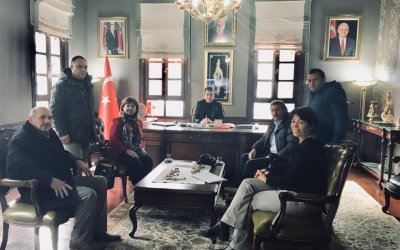 SARDER DERNEK YÖNETİMİ KAYMAKAMIMIZ VE BELEDİYE BAŞKANIMIZ'I ZİYARET ETTİLER