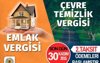 Çevre Temizlik Vergisi 2. Taksit Ödemeleri Başladı