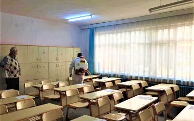 İLÇEMİZ NALLIHAN'DA LGS İÇİN OKULLAR DEZENFEKTE EDİLDİ