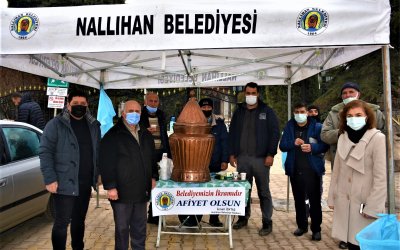 NALLIHAN BELEDİYE'MİZDEN ÜCRETSİZ SALEP İKRAMI DEVAM EDİYOR