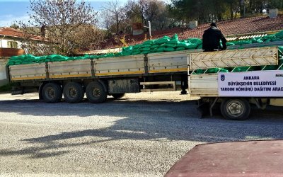 ANKARA BÜYÜKŞEHİR BELEDİYE'SİNDEN KÖMÜR YARDIMI