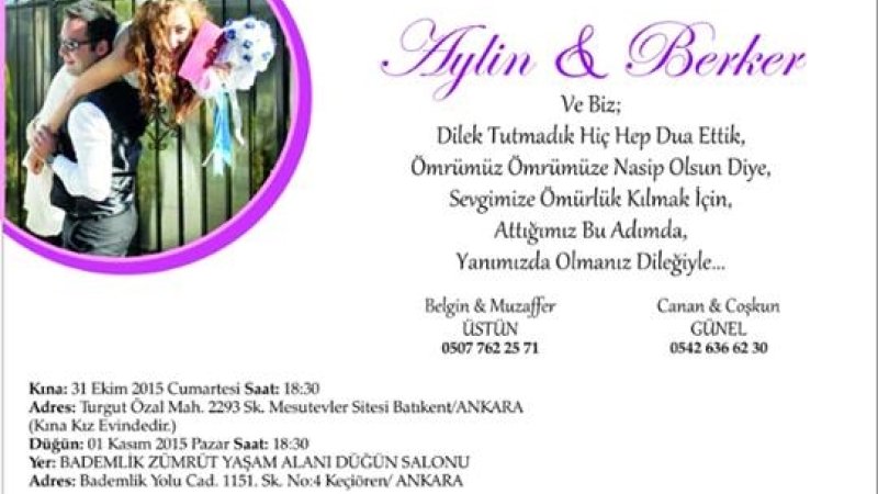 Düğünümüze Bekliyoruz