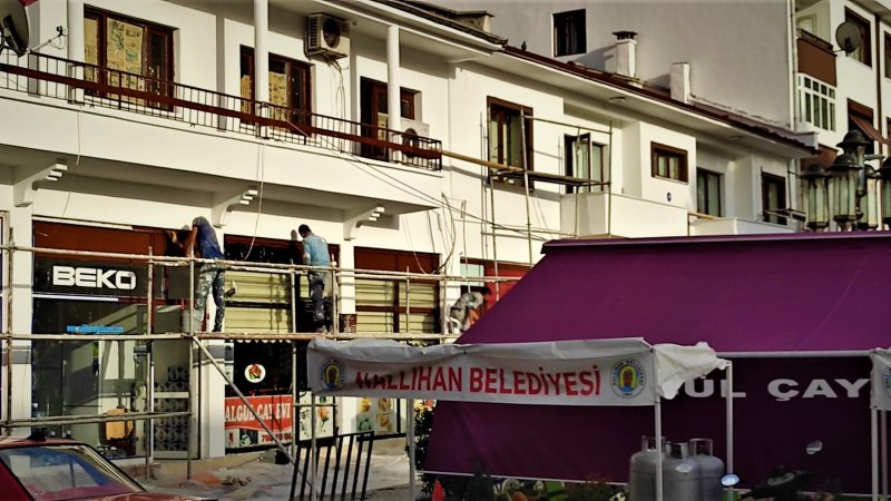 İlçemiz Nallıhan'da cadde yenileme çalışması