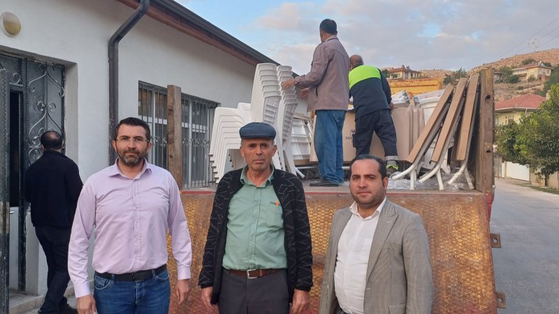 ANKARA BÜYÜKŞEHİR BELEDİYE'SİNDEN SARIYAR’IMIZA MASA- SANDALYE DESTEĞİ