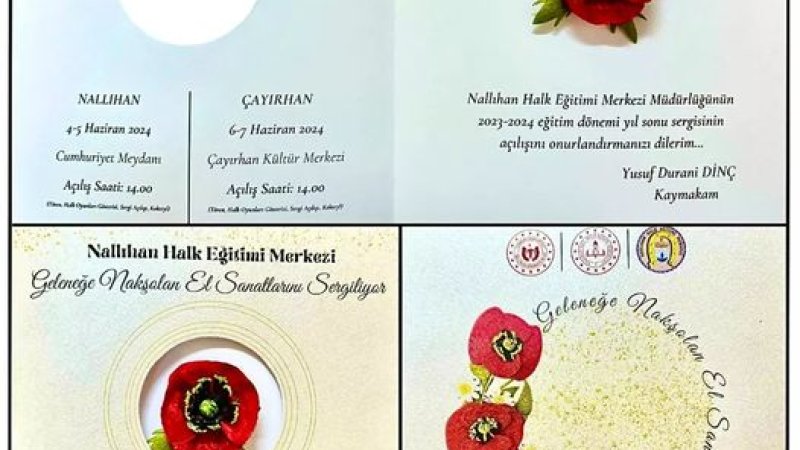 Nallıhan Halk Eğitim Merkezi Yıl sonu Sergi Açılışı